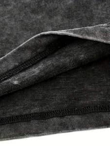 Vente en gros 100% coton délavé à l'acide délavé poids lourd Boxy Fit Vintage T-shirt pour hommes Look élégant hommes lavage à l'acide T-shirt - Product Image 3