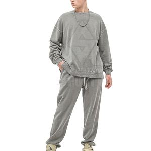 ชุดฮู้ดดี้และกางเกงแฟชั่นคุณภาพสูง ปี 2026 ชุดกีฬาผ้าฝ้าย ชุดวอร์มแบบสวมใส่สบาย ออกแบบเองได้ ชุดแทรคสูทผู้ชาย - Product Image 1