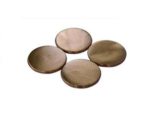 Posavasos de latón pulido de alta calidad, vajilla de Metal de estilo clásico de diseño Simple para decoración de bares elegantes - Product Image 2