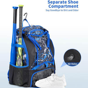 Bolsa de equipo de béisbol de ruedas altas Ruedas con asa retráctil Diseño personalizable Cuero de PU Bolsa de bate rodante ligera duradera - Product Image 3