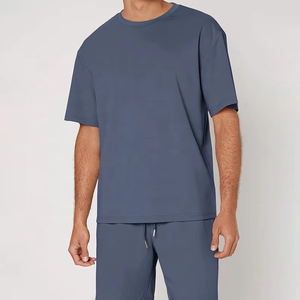 Ensemble de polos zippés en tissu tricoté 100 % coton sérigraphié de haute qualité OEM, 180 g, pour homme, décontracté, grandes tailles, été - Product Image 4