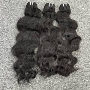 Extensiones de cabello vietnamita virgen crudo de alta calidad, máquina de ondas naturales alineadas con cutícula sin procesar, trama doble, 100 gramos por - Product Image 2