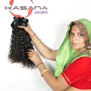 Extensiones de Cabello Humano Natural Virgen Indio 100% Sin Procesar con Cutícula Alineada, Ondulado Profundo, Negro, para Mujer, Estilo Elegante, Sin Cinta Adhesiva - Product Image 3