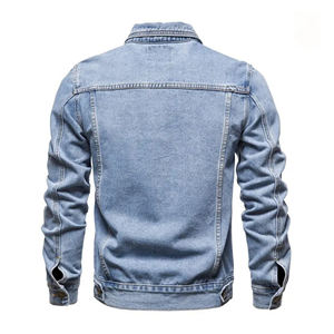 Chaqueta vaquera para hombre OEM, prendas de vestir informales, chaqueta de otoño, chaqueta vaquera abotonada, chaqueta vaquera de gran tamaño para hombre - Product Image 2