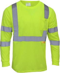 Camisetas de Seguridad Reflectantes de Alta Visibilidad al por Mayor, de Poliéster Impermeable, con LED Intermitente, Transpirables, de Manga Larga, para Trabajo de Construcción - Product Image 5