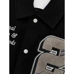 แจ็คเก็ตแบบสองชั้นสไตล์วินเทจสำหรับผู้ชายเสื้อแจ็กเก็ตแบบพรีเมี่ยมปักลายตัวอักษรเสื้อแจ็คเก็ตบอมเบอร์รุ่นพรีเมี่ยมกันลม - Product Image 3