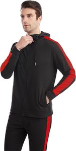 Survêtement léger personnalisé en polyester pour homme, à capuche, couleur unie, en polaire épaisse 350 GSM, respirant, séchage rapide, poches latérales, cordon de serrage - Product Image 6