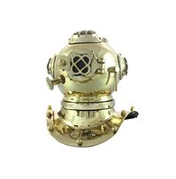 Casque de plongée sous-marine vintage Navy Mark V en cuivre et laiton massif de 18 pouces, écologique, fait main, taille réelle, décoration nautique en métal
