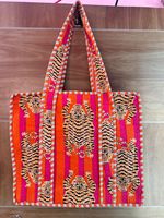 Sacs fourre-tout matelassés en coton faits main pour femmes, style ethnique vintage, avec fermeture éclair, pour toutes les saisons, idéaux pour le shopping