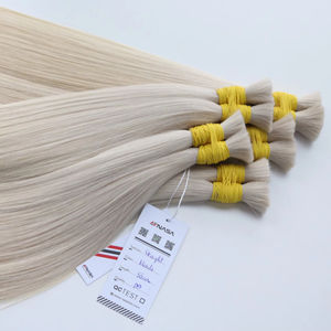 Premium Venta caliente al por mayor de color blanco claro a granel virgen Super doble dibujado recto vietnamita cabello crudo gris ceniza Color oscuro - Product Image 1