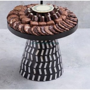 2025 dernière arrivée bols et plateaux de service au chocolat de grande forme en fer Design floral fait à la main aspect attrayant approvisionnement - Product Image 4