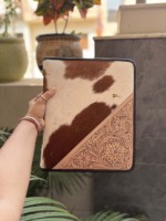 Nouvelle fabrication, porte-documents en cuir de vachette véritable, fait main, avec fermeture à glissière, classeur à anneaux, design personnalisé, édition cadeau DEV