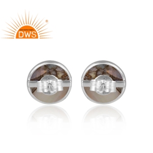 Meilleure vente boucle d'oreille en argent sterling fin naturel Mojave cuivre opale éthiopienne pierres précieuses fabricant de bijoux personnalisé - Product Image 4