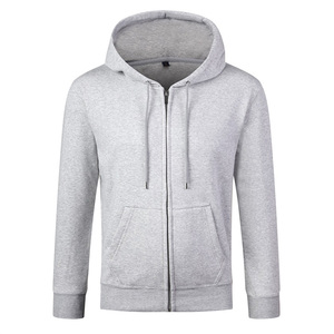 Sweat à capuche brodé sur mesure Fabricant col rond uni 100% coton Sweat à capuche zippé pour hommes - Product Image 6
