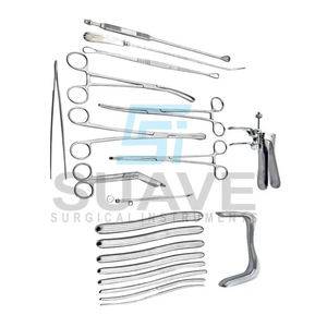 ชุดเครื่องมือผ่าตัดสแตนเลสสำหรับการขยายและขูดมดลูกชุดเครื่องมือผ่าตัดออกแบบโลโก้ได้ตามต้องการ - Product Image 1