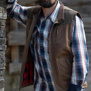 Chaleco de Cuero para Hombre, Último Modelo, Ropa de Moda, Chaleco de Cuero sin Mangas, Venta al por Mayor de Chalecos de Cuero para Hombre, Ropa Masculina - Product Image 6