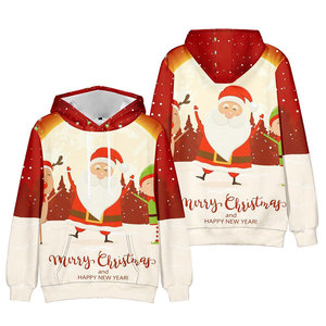Sweat à capuche unisexe en crochet, design de Noël personnalisé de haute qualité, décontracté, léger, infroissable, 100 % coton, écologique - Product Image 2