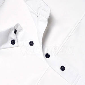 เสื้อโปโลแขนสั้นสำหรับผู้ชายพิมพ์ลายโลโก้100% ผ้าฝ้ายระบายอากาศได้ดีถักลาย - Product Image 4