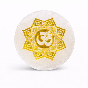 Plaque de Rechargement en Sélénite Polie, Disque de Cristal Doré pour Méditation, Reiki, Nettoyage, Équilibrage des Chakras, Décoration Énergétique Spirituelle - Product Image 1