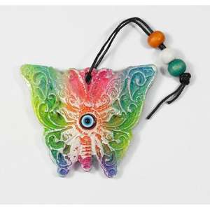 Ornement de décoration d'intérieur papillon en polyester 9x7 cm - Product Image 3