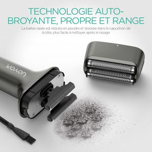 Rasoir électrique rechargeable 3-en-1 pour hommes, tête flottante, rasoir filaire humide/sec avec verrouillage de voyage, étanche IPX7 pour le rasage du visage - Product Image 3