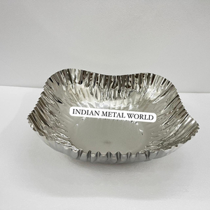 Plateau de service à chocolat en métal argenté de qualité supérieure décoration de table Design fantaisie plateau à chocolat parfait pour plateau de service au chocolat - Product Image 3