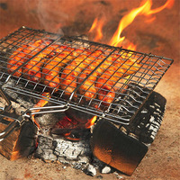 Panier de grillade en acier inoxydable 304 pour panier de gril de barbecue de hot-dog pour l'extérieur