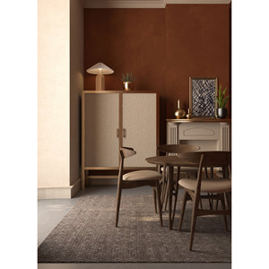 Tapis Kilim en laine tissée plate Abrash ADWL-13096 gris et noir, motif géométrique patchwork rectangulaire pour salon, couloir, 10 mm - Product Image 4