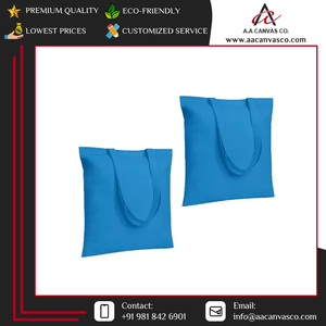 Bolsa de Compras Reutilizable de Alta Calidad Hecha en India, de Lona de Algodón de Color Sólido, con Color Personalizado a Bajo Precio de Mercado - Product Image 5