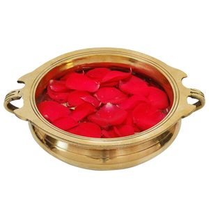 Urli Art Deco, soporte para plantas de latón, forma de PC única, accesorio contemporáneo Vintage para el hogar para uso en interiores para decoración del hogar Diwali - Product Image 3