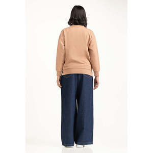 Sudadera de Punto de Corte Regular WM-SWS-WS25-102, Sudadera Informal para Mujer, Suave y Transpirable, 100% Algodón, Bordada, Otoño Invierno, OEM - Product Image 6