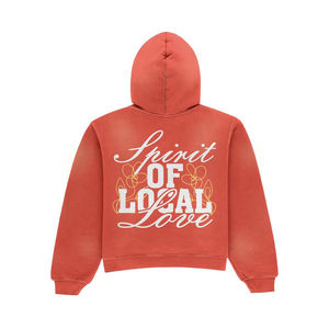 Sweat à capuche zippé personnalisé pour hommes Meilleure qualité Blanks 400 GSM Sweat à capuche en coton polaire lourd respirant imprimé Sweat à capuche - Product Image 2