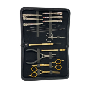 Kit de alicates de extensión de pelo de color personalizado al por mayor y kit de herramientas con gancho para tirar, kit de alicates de pelo de acero inoxidable sostenible - Product Image 6