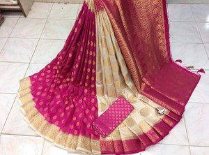 ส่าหรีผ้าไหมบริสุทธิ์ที่มีการทอผ้า Paithani Pallu ที่อุดมไปด้วย3D ดีไซน์แบบดั้งเดิมที่สวยงามทั้งหมด - Product Image 2