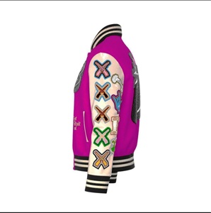 Hommes High Street Fashion Baseball Letterman Varsity Jacket Marque personnalisée Rouge Blanc Manches Prix de gros Saison d'hiver - Product Image 4