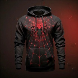 MINISO boy felpe <span class=keywords><strong>con</strong></span> <span class=keywords><strong>cappuccio</strong></span> uomo <span class=keywords><strong>Spiderman</strong></span> stampa 3D nuovo Pullover Marvel felpe uomo oversize abbigliamento uomo - Product Image 6