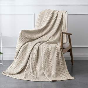 Lightweight Washed Cotton <strong>Throw</strong> Blanket Cotton Waffle Weave <strong>Throw</strong> Blanket - Product Image 1