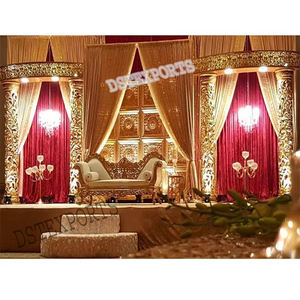 การแต่งงานของฮินดูที่มีชื่อเสียงกรอบประตูสำหรับเวทีงานแต่งงานที่ดีงามชุดเวทีแบบดั้งเดิมอินเทรนด์เวทีงานแต่งงานแบบดั้งเดิม - Product Image 1