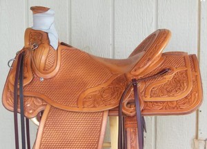 Wade Tree a Fork Selle de cheval de travail Ranch en cuir occidental de qualité supérieure M/116 (siège de 11.5 pouces) Selle de cheval - Product Image 2