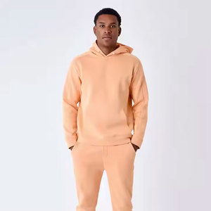2025 Top vente hommes coupe régulière pull à capuche haute tendance goutte-épaule polaire impression numérique 100% coton solide hiver - Product Image 3