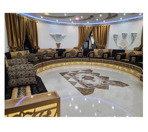 Diseño interior árabe Majlis, diseño clásico moderno, elegante conjunto de sala de estar, asientos de esquina de lujo, diseño que ahorra espacio - Product Image 1