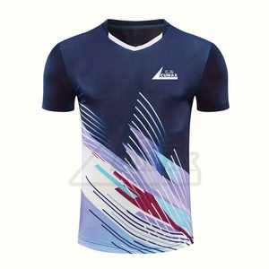 Nueva llegada Ropa deportiva Nombre personalizado Impreso 100% Tela de poliéster Mejor precio Camisetas de tenis - Product Image 1