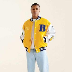 Blousons universitaires d'hiver personnalisés, style High Street, à capuche, grande taille XL, avec broderies et patchs en chenille, col montant - Product Image 6