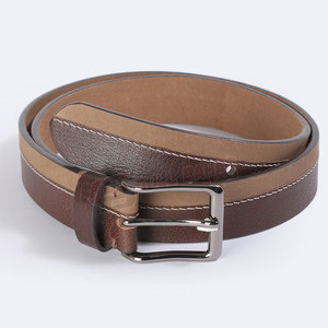 Cinturón de negocios formal de cuero genuino de vaca clásico para hombre de alta calidad estilo informal con acero para hebilla - Product Image 5