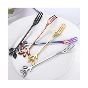 Ensemble de cinq couleurs différentes fourchette couverts ensemble haute qualité maison hôtel et restaurant vaisselle fourchette ensemble - Product Image 1