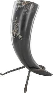 Corne à boire Viking artisanale Cadeau de mariage idéal pour garçons d'honneur et demoiselles d'honneur Corne à boire traditionnelle par HF CRAFTS - Product Image 2