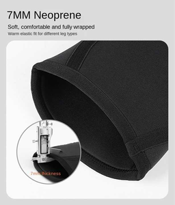 Manchon de genou en nylon spandex de 7 mm pour la musculation, logo personnalisé, vente chaude, haute qualité, doux, confortable, respirant, anti-UV - Product Image 6