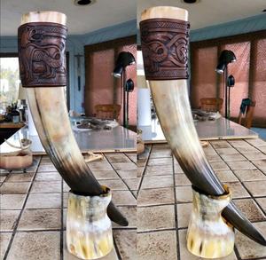 Cuerno Vikingo para Beber de Alta Calidad, a Prueba de Fugas, Ecológico, Precio Directo de Fábrica, 100% Natural, Tallado a Mano, Personalizable - Product Image 1