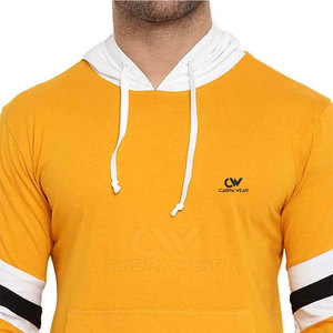 เสื้อฮู้ดผู้ชายผ้าฝ้ายย้อมสีล้วนเป็นมิตรกับสิ่งแวดล้อมและระบายอากาศได้ดี - Product Image 2