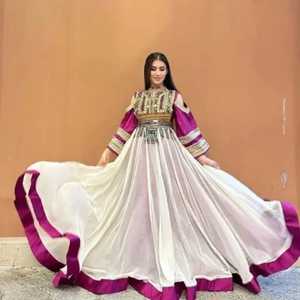 ชุดเดรสแบบดั้งเดิมสไตล์วินเทจปักลายชาวปากีสถาน/ปากีสถาน - Product Image 3